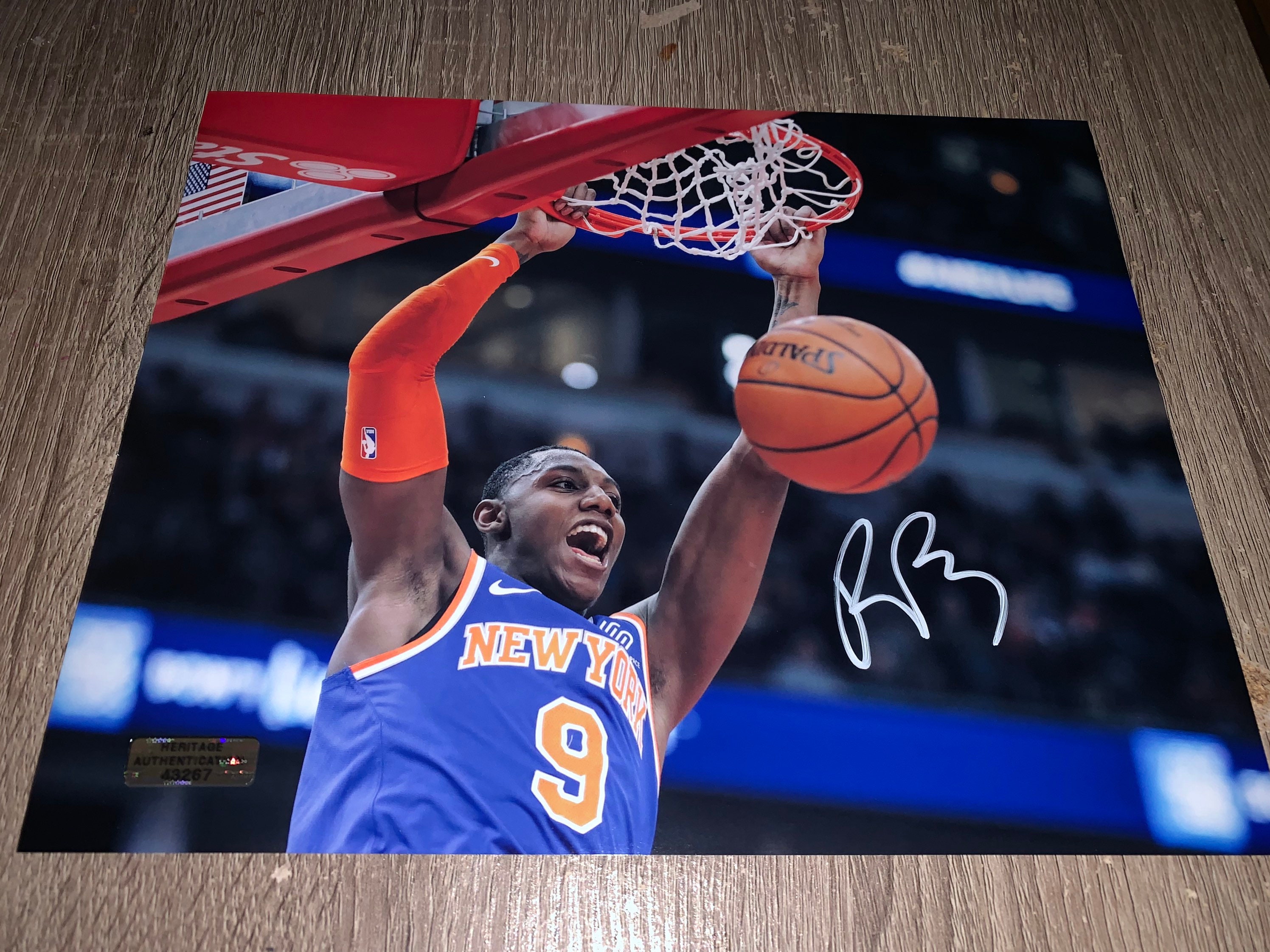RJ Barrett New York Knicks Autographed Jordan Brand Blue Icon