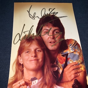 Paul McCartney and Linda McCartney Signed Autographed 5x7 Photo Picture w/ COA The Beatles