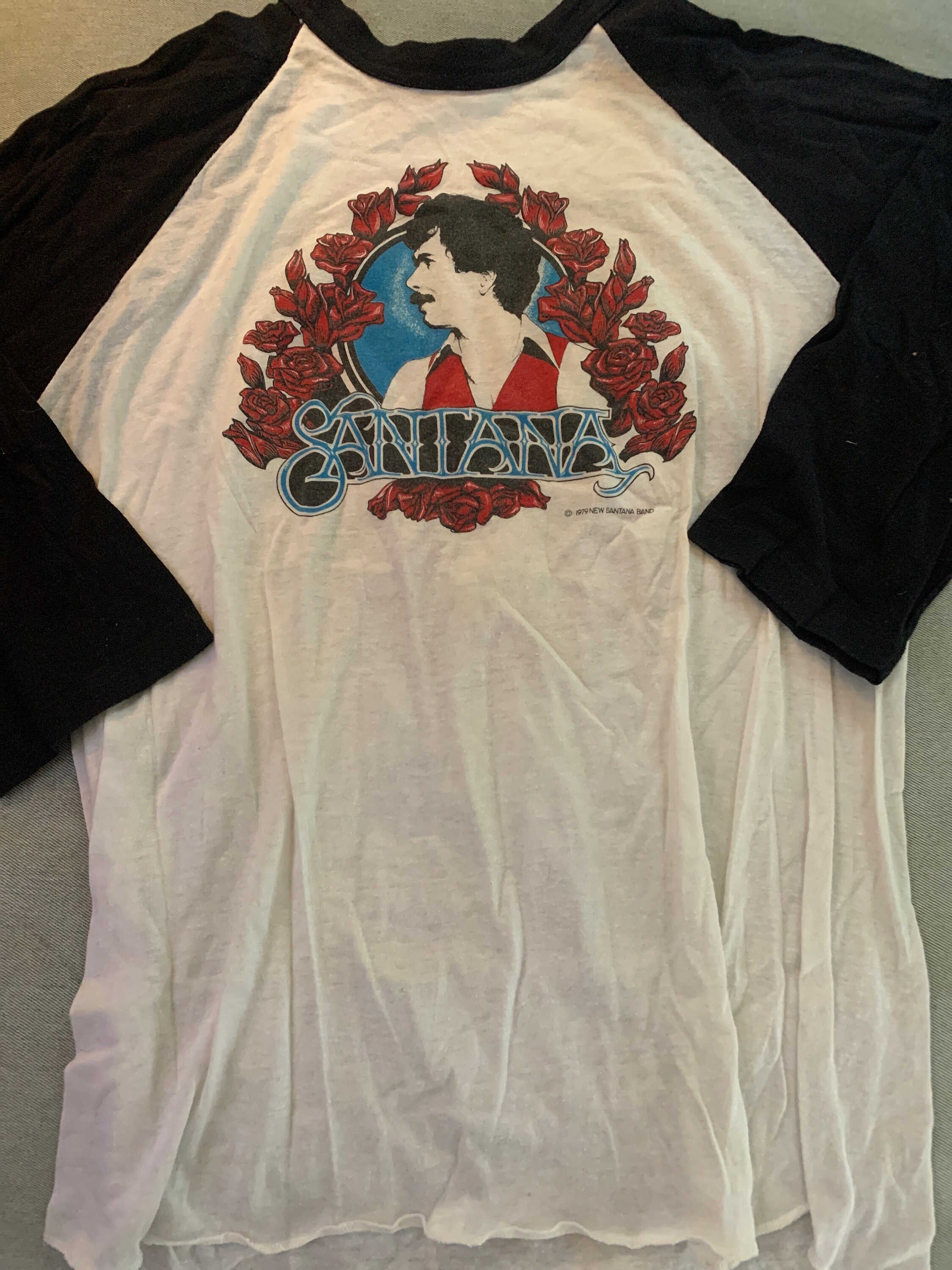 Vintage 1970's SANTANA Tour T-shirt 1979 RARE Short Sleeve