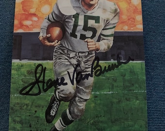 Steve Van Buren Firmado Autografiado Philadelphia Eagles 1991 Pro Football Hall of Fame Goal Line Art Card #4962/5000