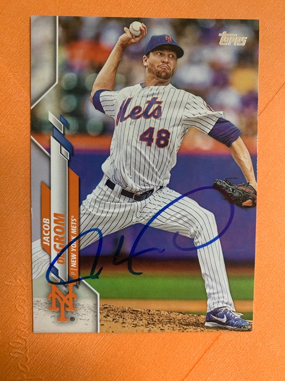 Jacob Degrom Topps Signed Autographed New York Mets Baseball Card