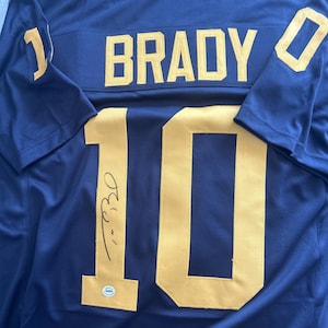 Tom Brady Michigan Wolverines Signed Autographed Football Jersey COA