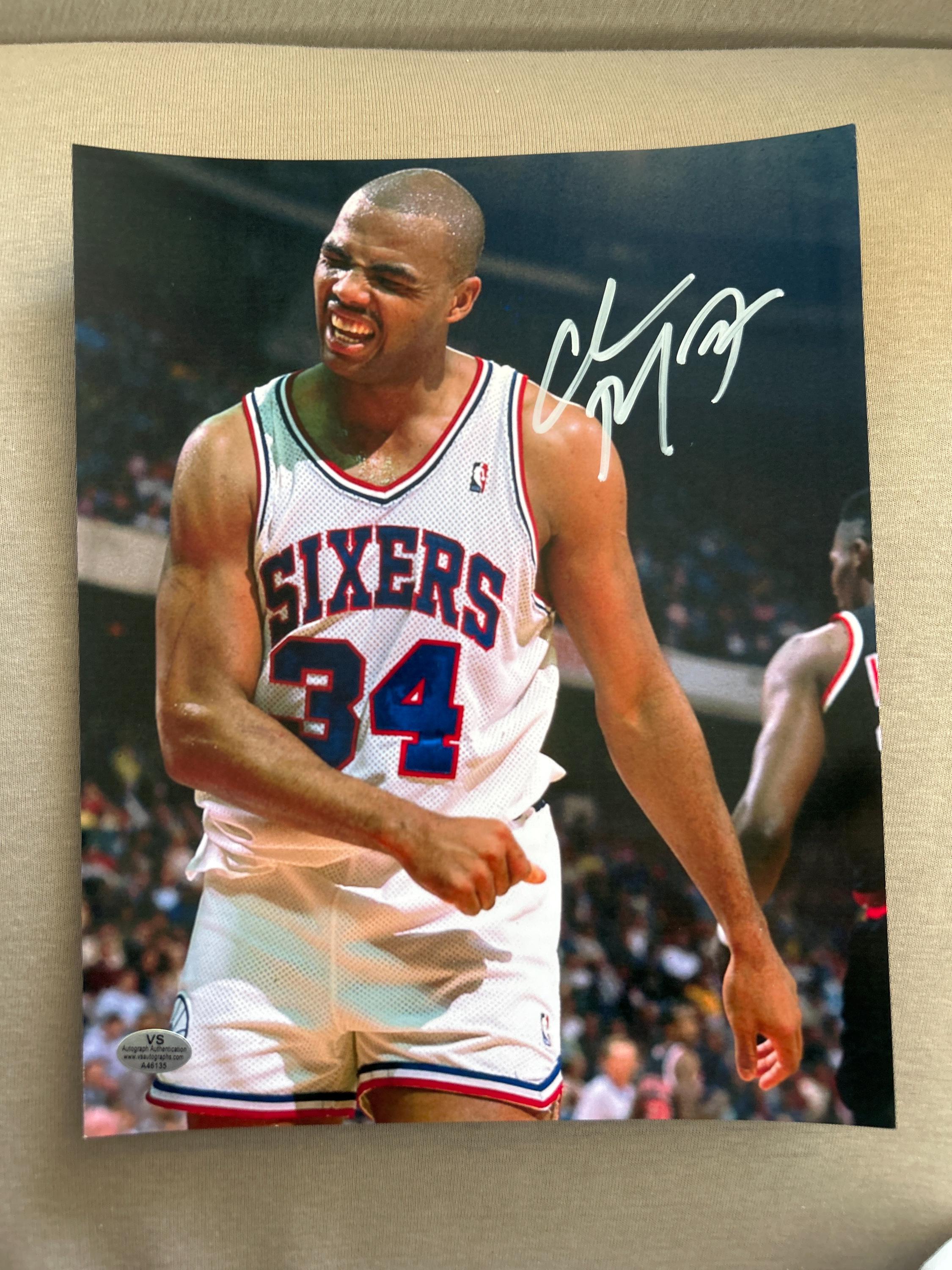 Charles Barkley Signed Autographed Philadelphia 76ers Sixers