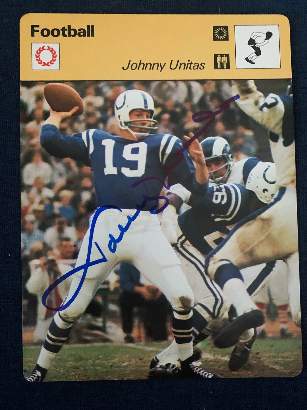 Johnny Unitas Signed Autographed 1977-1979 Sportscaster 5x7 Signed Card ...