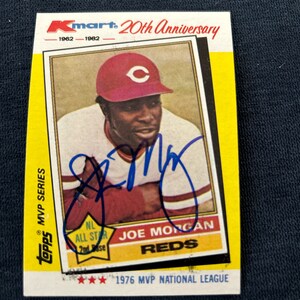 Joe Morgan Signed Autographed Cincinnati Reds Baseball Card COA - Etsy