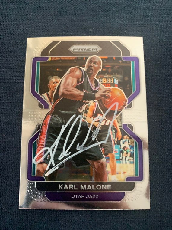 Karl Malone Autographed Signed Utah Jazz Basketball Card Coa HOF
