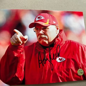 Andy Reid Signed Autographed 8x10 Photo Kansas City Chiefs KC COA