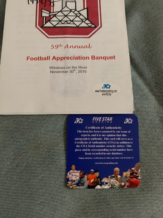 Archie Griffin Signed Autographed Ohio State Program COA