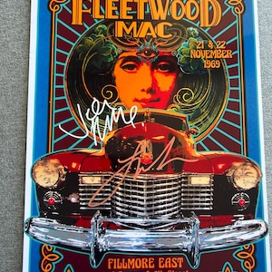 Fleetwood Mac Lindsey Buckingham & John Mcvie Signed Autographed 11x17 ...