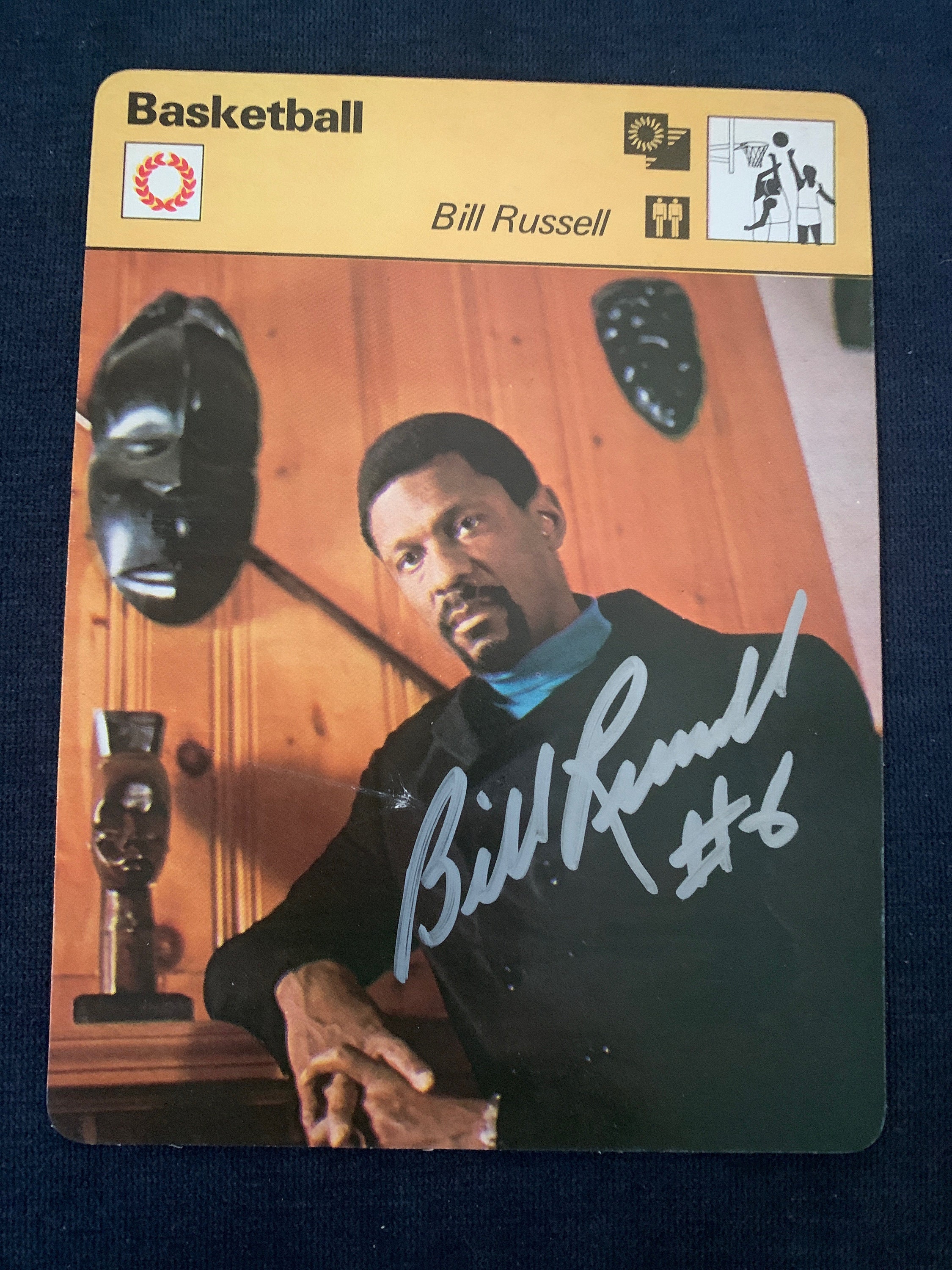 Bill Russell Signed Autographed 1977-1979 Sportscaster 5x7 Signed Card ...
