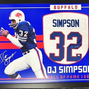 O.J OJ Simpson Signed Autographed Huge Custom Framed Buffalo Bills Jersey 44x36 jsa  Coa