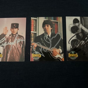 George Harrison, Paul McCartney and Ringo Starr of The Beatles Signed Autographed (3) 1993 The Beatles Collection Trading Cards COA