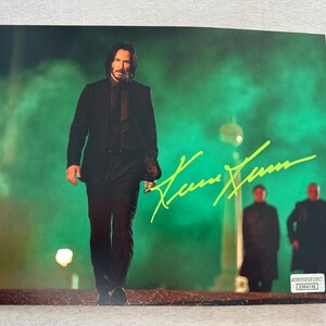 Keanu Reeves John Wick Matrix Signed Autographed 8x10 Photo with COA