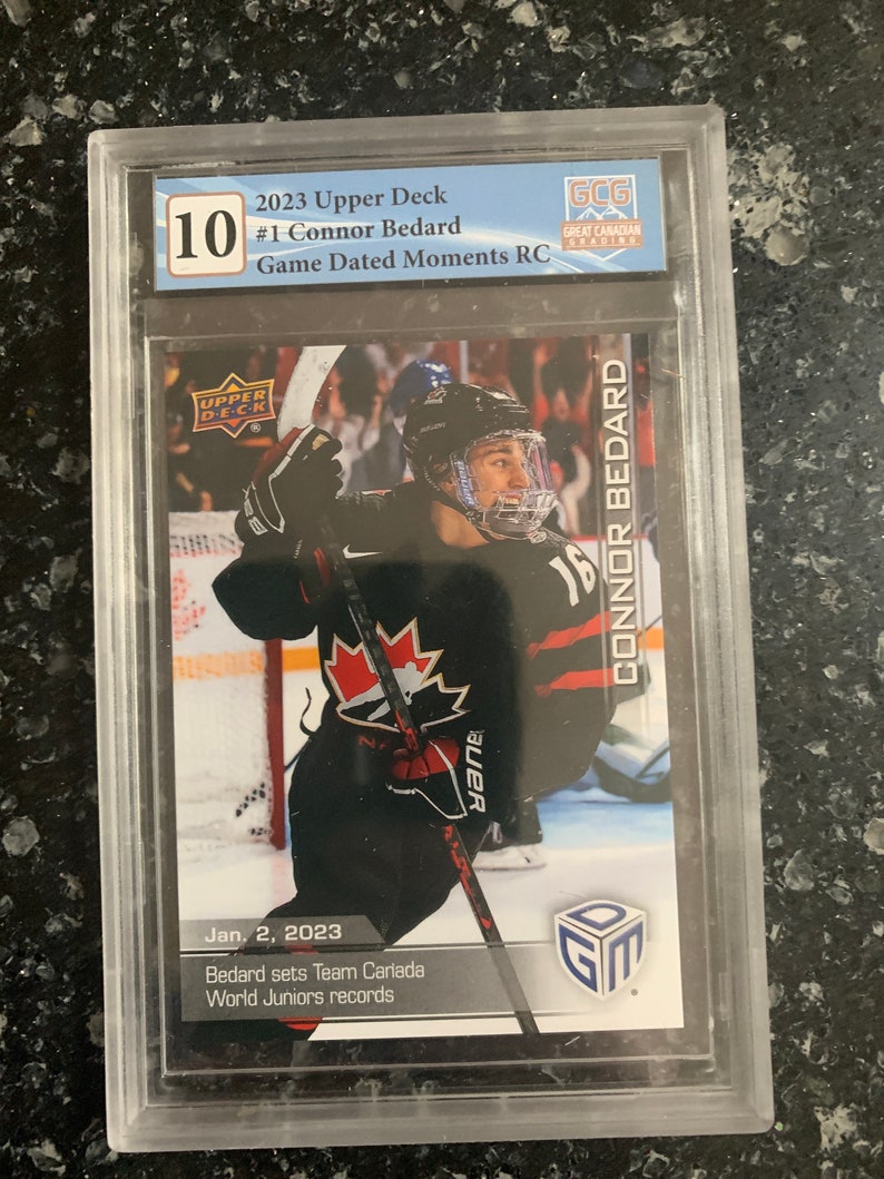 2023 Connor Bedard Team Canada Upper Deck Rookie Card GCG Etsy