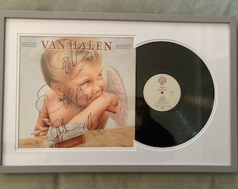VAN HALEN SIGNED OU812 LP VINYL RECORD ALBUM SAMMY HAGAR MICHAEL ANTHONY  JSA COA