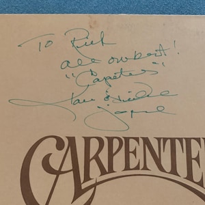 THE CARPENTERS signed autographed photo COA Hologram main image 0