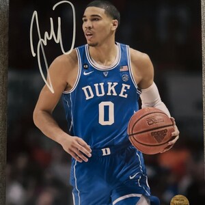 Jason Tatum Signed Autographed Duke Blue Devils 8x10 Photo w/COA Boston Celtics