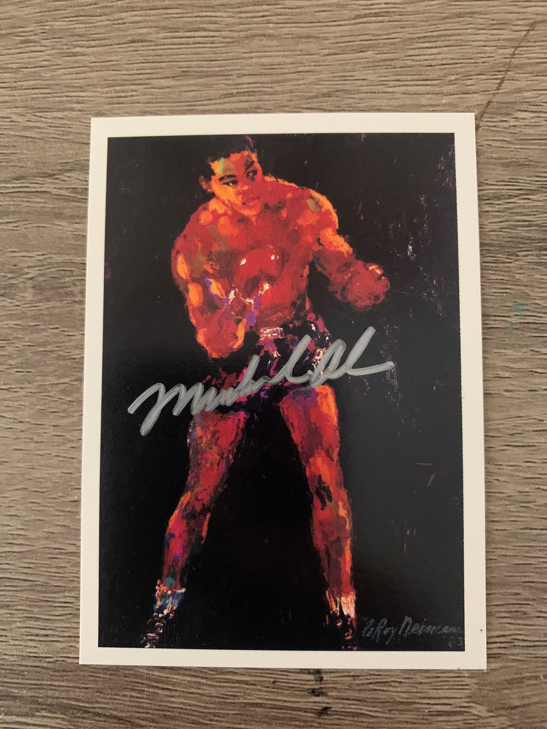 Muhammad Ali Signed Autograph Leroy Neiman Boxing Card COA - Etsy
