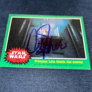 Carrie Fisher Hand Signed Autographed Star Wars Trading Card COA