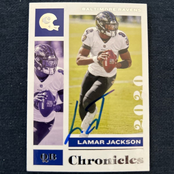 Lamar Jackson Signed Autographed Baltimore Ravens Louisville Cardinals Prizm Football Card COA MVP