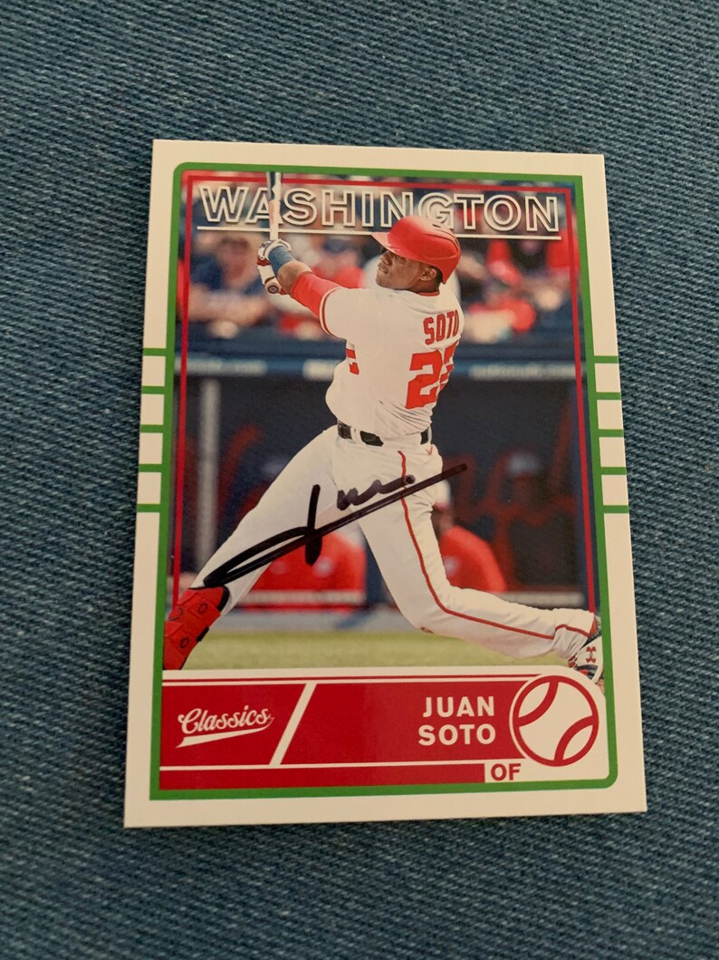 Juan Soto Signed Autographed Washington Nationals Baseball Card w/COA -  agh.ipb.ac.id