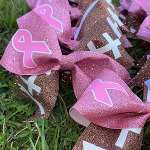 Pink out bow, breast cancer awareness bow, breast cancer bow, football bow