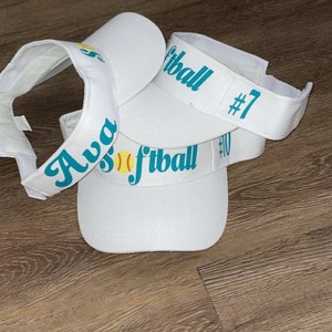 Custom Softball visor,women's softball visor, visor with softball, kids softball visor,softball mom visor, softball gift, custom visor