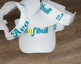 Visiera softball personalizzata, visiera softball da donna, visiera con softball, visiera softball per bambini, visiera per mamma softball, regalo softball, visiera personalizzata