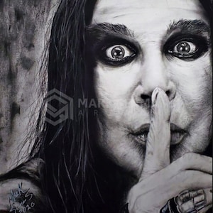 Ozzy Charcoal Portrait