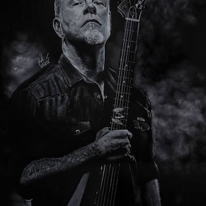 White charcoal on black paper.