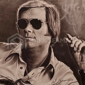 George Jones Charcoal Portrait