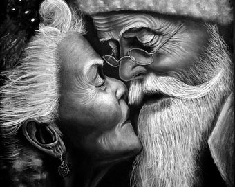 Mr and Mrs Claus B&W