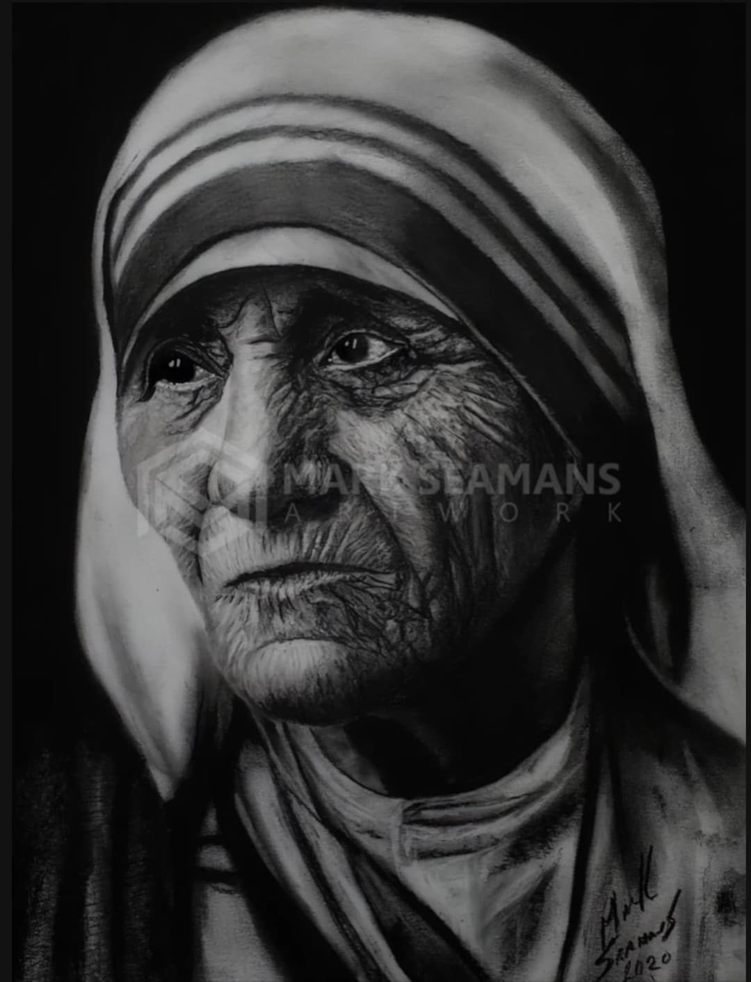 SELF/PORTRAIT　TERESA ENG　限定100部 プリント付き St.Teresa of Calcutta Wood Print by Ylli Haruni - Fine Art America