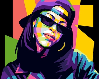 Aaliyah Pop Art Print – R&B Legend WPAP Portrait