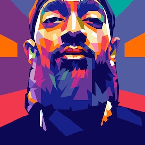 Nipsey Hussle Pop Art Portrait: Hip Hop Legend (PNG, JPEG Digital Download)