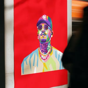 Chris Brown WPAP Portrait, R&B Pop Art Print - Etsy