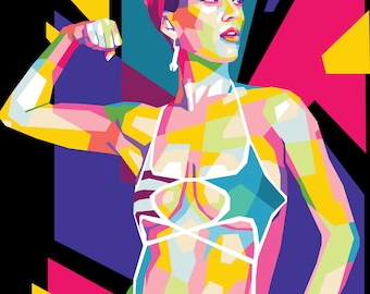 Katy Perry Pop Art: Bold WPAP Portrait
