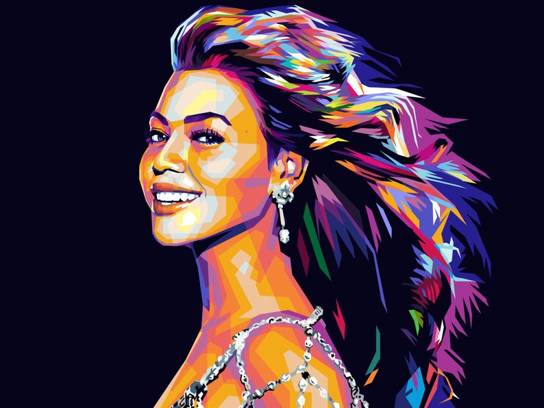 Beyoncé WPAP Pop Art – Music Icon Wall Decor | Queen Bey Fashion Legend ...