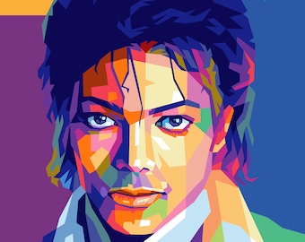 Michael Jackson Pop Art Print: King of Pop WPAP Design (digital