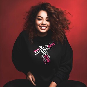 Black Intelligent Goddess Sweatshirt - Divine Legacy Fashion Fit