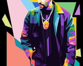 Lonzo "Training Day" Pop Art: Denzel Washington Movie Poster (Digital Download, PNG