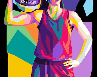 Caitlin Clark Pop Art Print: Indiana Fever, WNBA Star