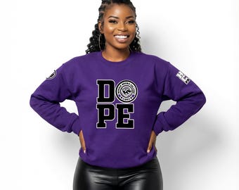 DOPELIFE Morris Brown College | HBCU Apparel | Purple & Black Hoodie Tee | Morris Brown Pride | Defining Our Purpose Everyday | Black Owned
