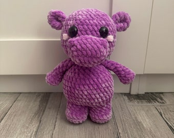 Hippo Crochet Pattern (PDF) Hippopotamus amigurumi pattern low sew (only sew on ears and nose)