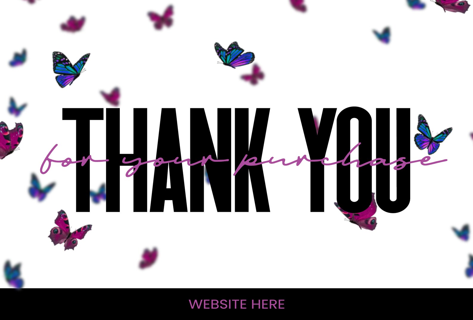 Pretty Thank You Card Template - Etsy UK