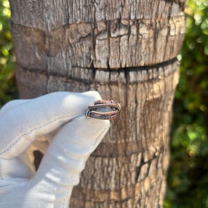 Cat eye wire wrap ring