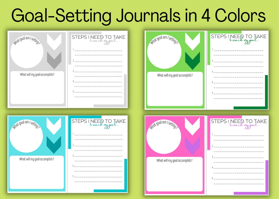 Printable Goal Setting Journal - Etsy