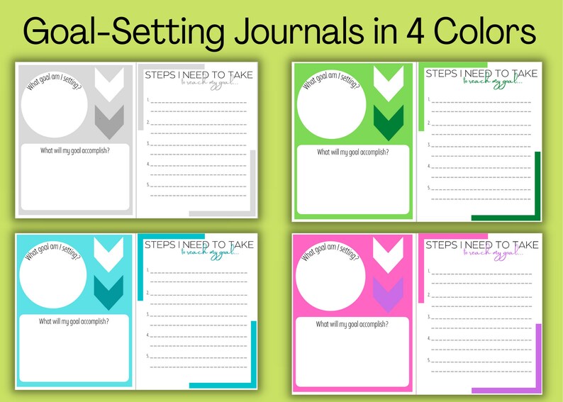 Printable Goal Setting Journal - Etsy