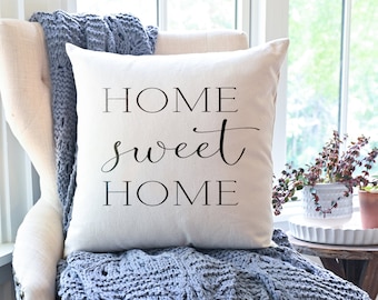 Mancheng-zi Home Sweet Home Sofa Pillow Covers Housewarming Gifts Family Room Decor,Family Cotton Linen Cushion Cover for Sofa Couch Bed Decoration 18 x 18 Inch Mancheng-zi Home Sweet Home Sofa Pillow Covers Housewarming Gifts Family Room Decor,Family Cotton Linen Cushion Cover for Sofa Couch Bed Decoration 18 x 18 Inch
