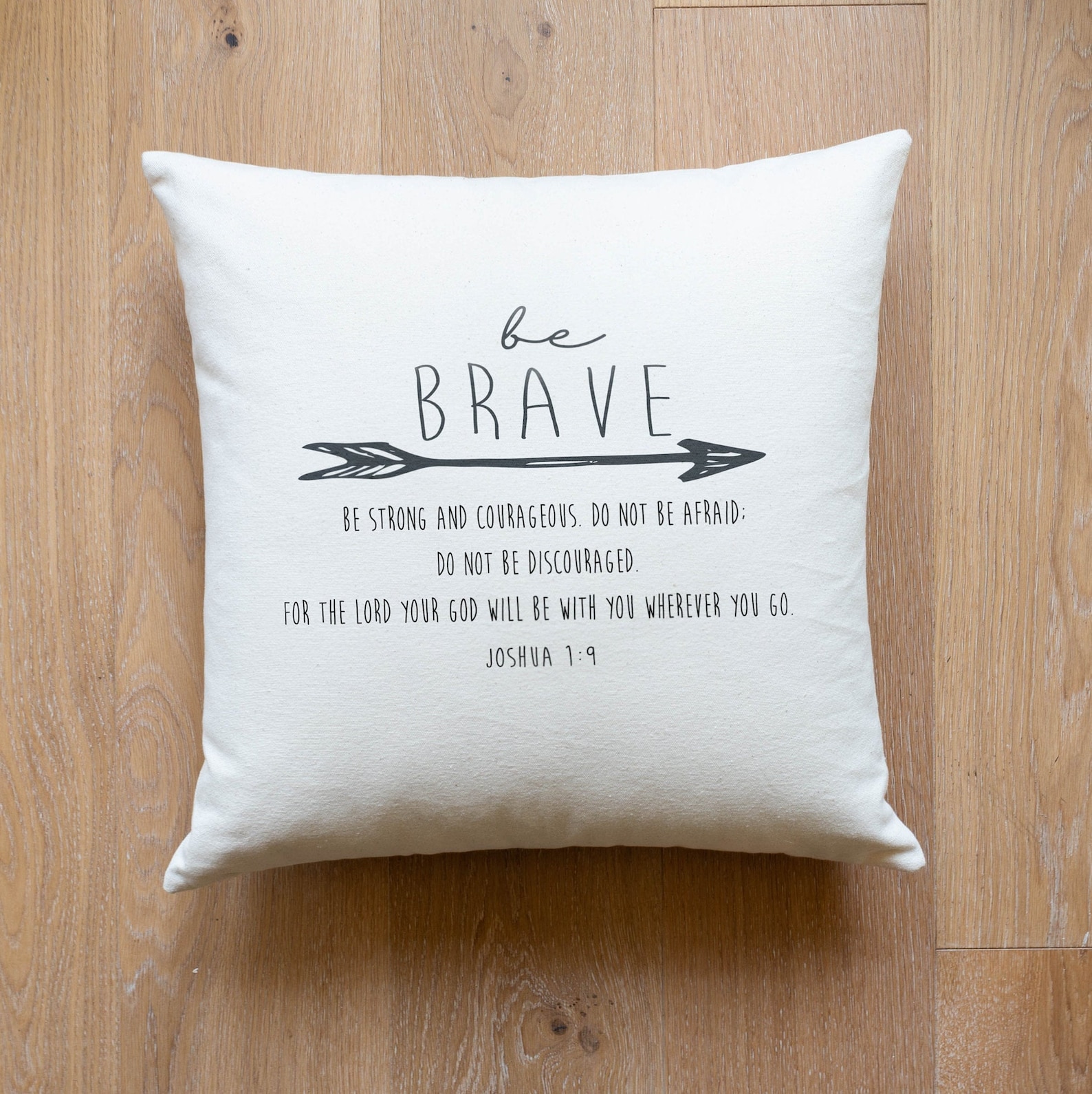Be Brave Pillow Scripture Pillows Bible Verse Pillow Etsy